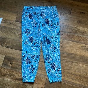 NWT Lilly Pulitzer 29" Rici Stretch Pant Resort White Mermazing -XL